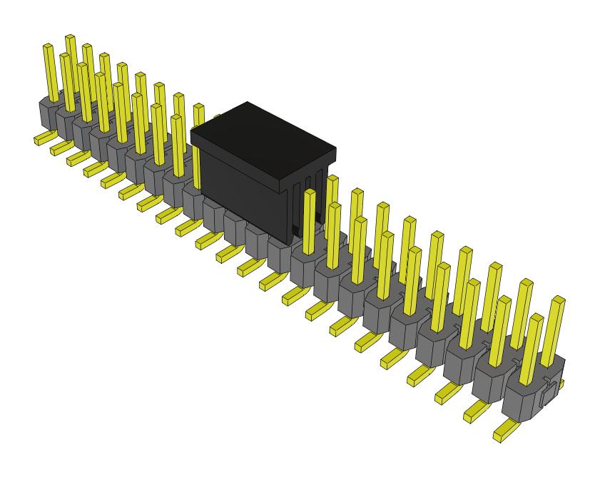 Samtec Tsm-122-01-F-Dv-P-Fr Connector, Header, 44Pos, 2Row, 2.54mm, Smt