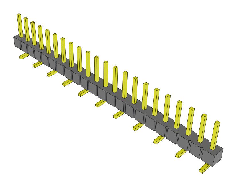 Samtec Tsm-122-01-L-Sv-Fr Connector, Header, 22Pos, 1Row, 2.54mm, Smt