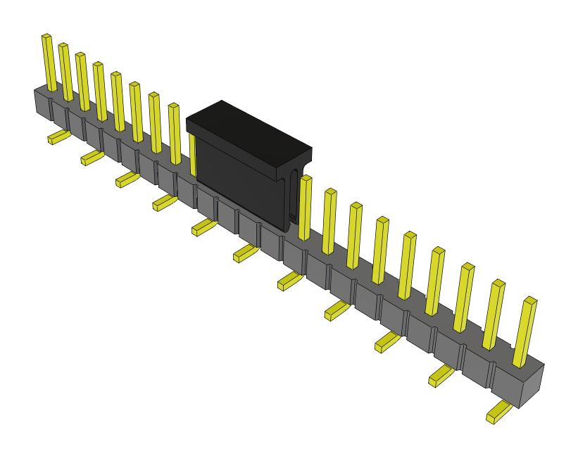 Samtec Tsm-122-01-L-Sv-P-Fr Connector, Header, 22Pos, 1Row, 2.54mm, Smt