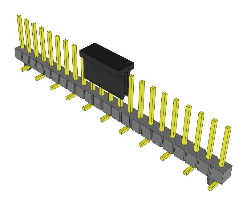 Samtec Tsm-122-02-L-Sv-A-P-Fr Connector, Header, 22Pos, 1Row, 2.54mm, Smt