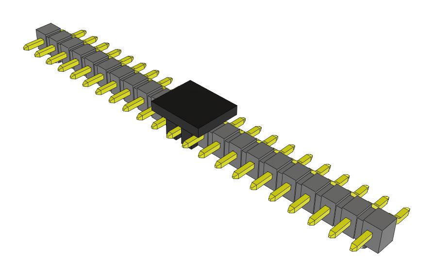 Samtec Tsm-122-04-F-Sh-A-P-Fr Connector, R/a Hdr, 22Pos, 1Row, 2.54mm, Smt