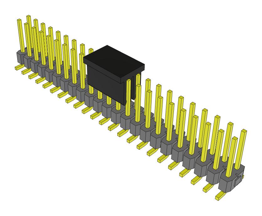 Samtec Tsm-123-02-F-Dv-P-Fr Connector, Header, 46Pos, 2Row, 2.54mm, Smt