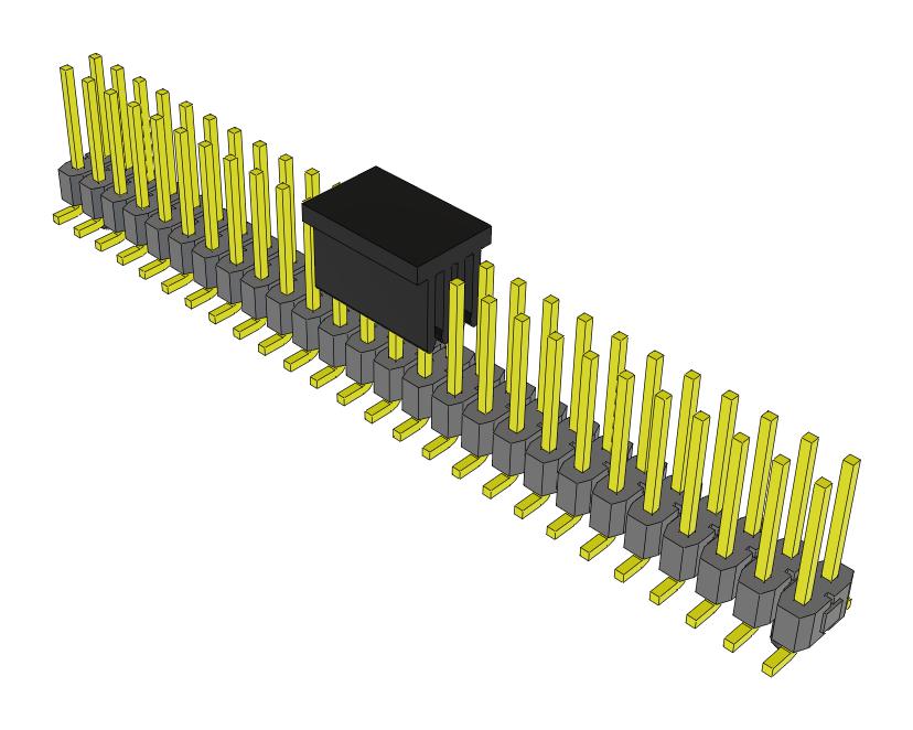 Samtec Tsm-126-02-L-Dv-A-P-Fr Connector, Header, 52Pos, 2Row, 2.54mm, Smt