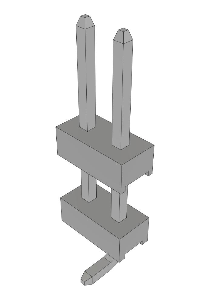 Samtec Tw-02-03-T-S-270-Sm-Fr Stacking Connector, Hdr, 2Pos, 1Row, 2mm