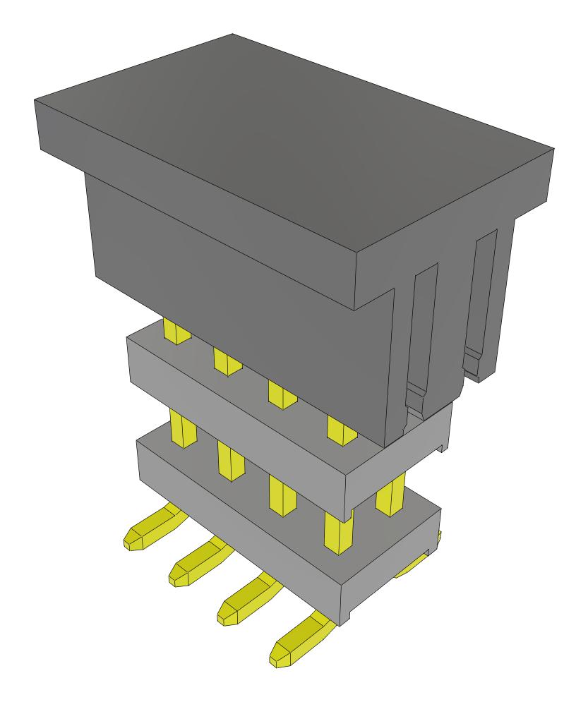 Samtec Tw-04-03-Lm-D-250-Sm-P-Fr Stacking Connector, Hdr, 8Pos, 2Row, 2mm