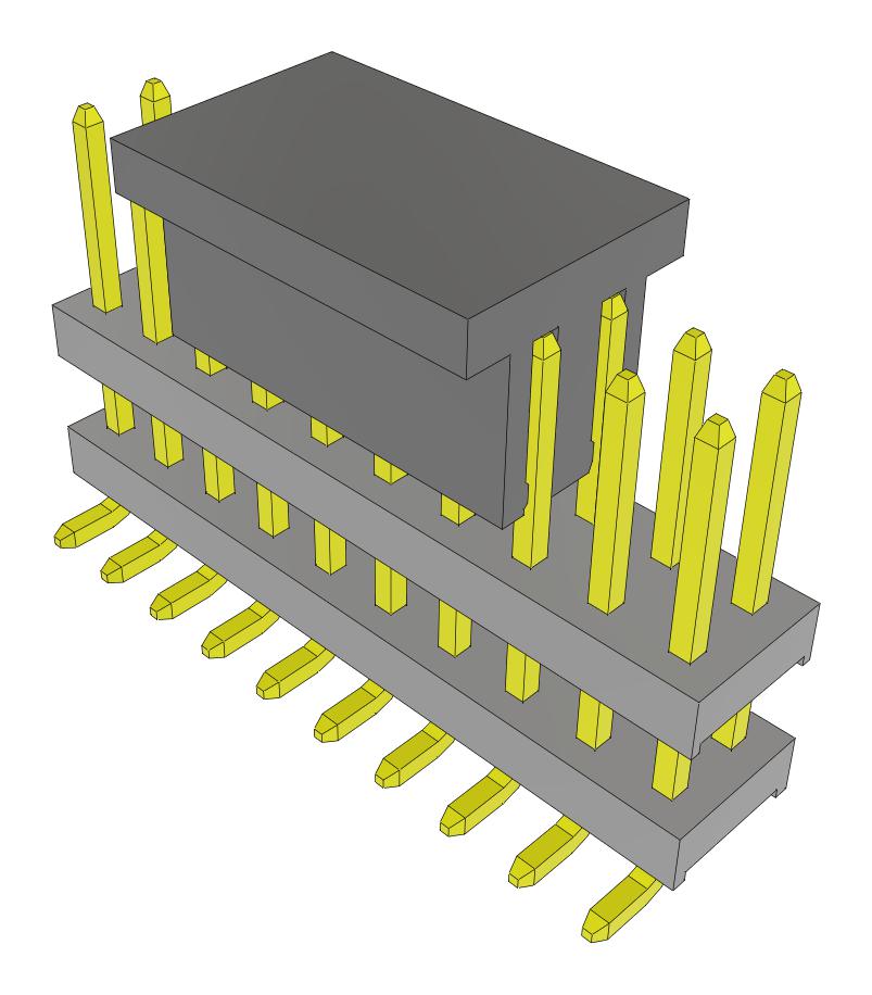 Samtec Tw-10-03-L-D-255-Sm-P-Fr Stacking Connector, Hdr, 20Pos, 2Row, 2mm