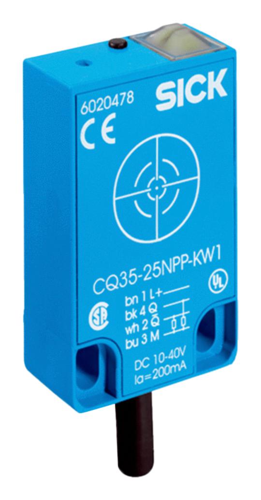 Sick Cq35-25Nnp-Kw1 Capacitor Prox Sensor, 25mm, Comp Npn, 36V