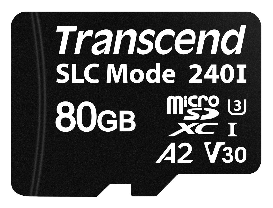 Transcend Ts80Gusd240I Microsd Card, 80Gb, 3D Nand Flash, Slc