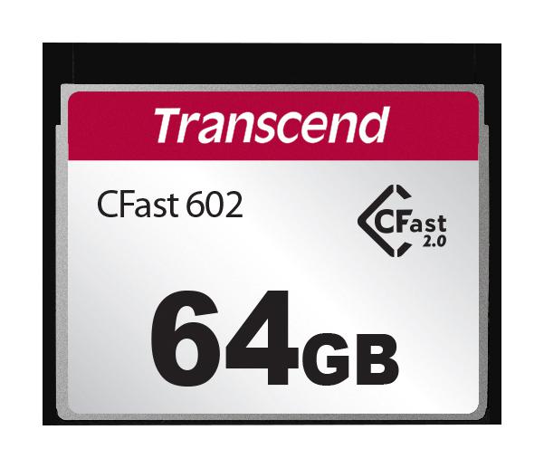 Transcend Ts64Gcfx602 Cfast 2.0 Card, 64Gb, Mlc Nand Flash