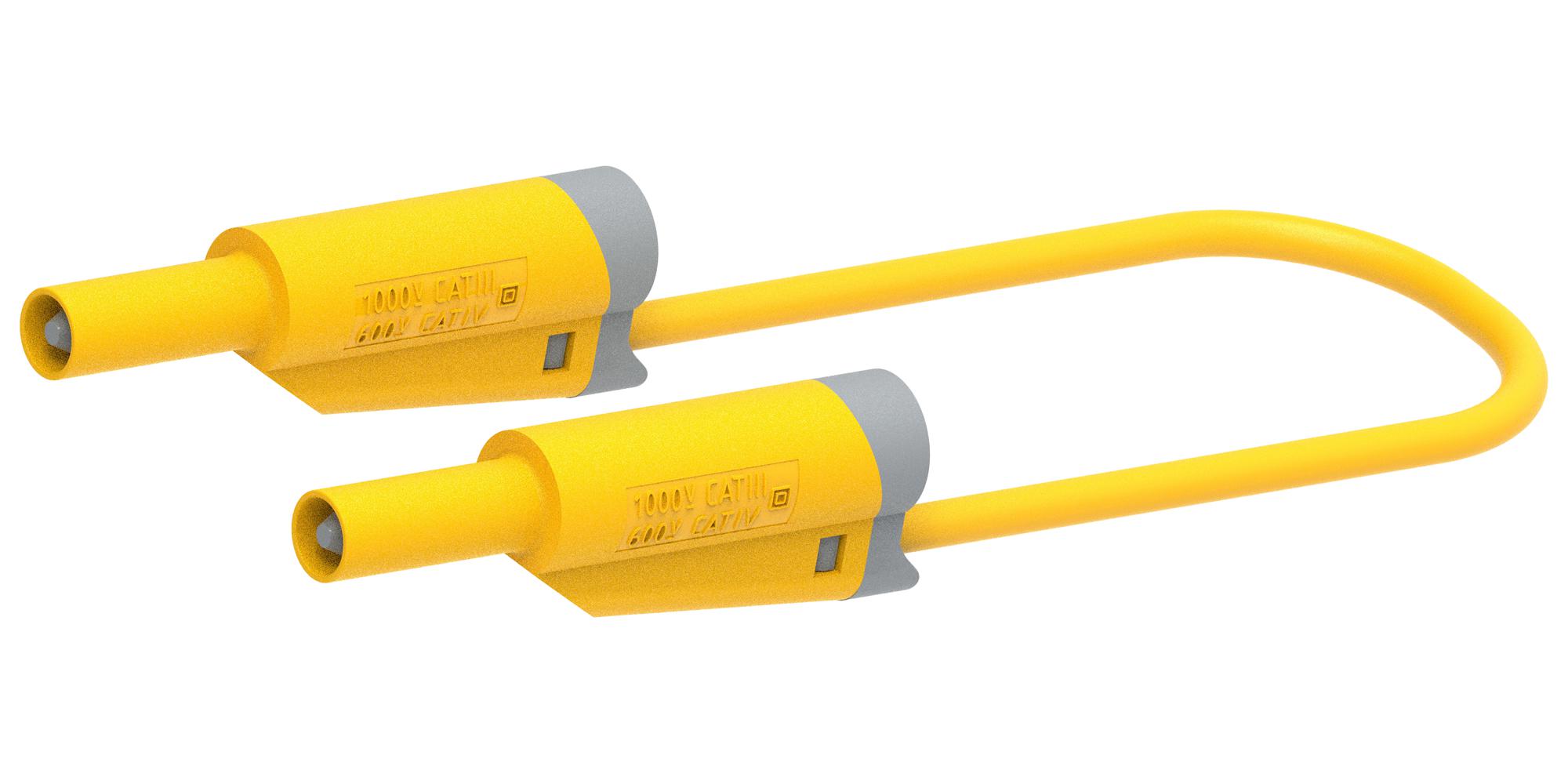 Multicomp Pro Mp771091 Stack 4mm Banana Plug-Plug, Yellow, 59mm