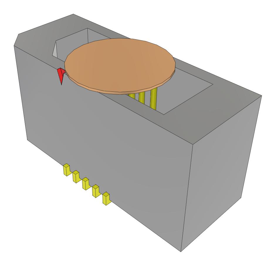 Samtec Tem-105-02-04.0-H-D-K-Fr Connector, Header, 10Pos, 2Row, 0.8mm, Smt