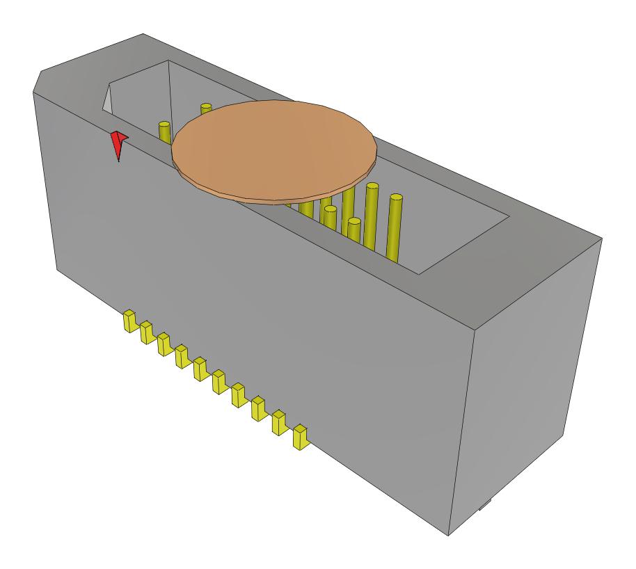 Samtec Tem-110-02-04.0-H-D-Wt-K-Fr Connector, Header, 20Pos, 2Row, 0.8mm, Smt