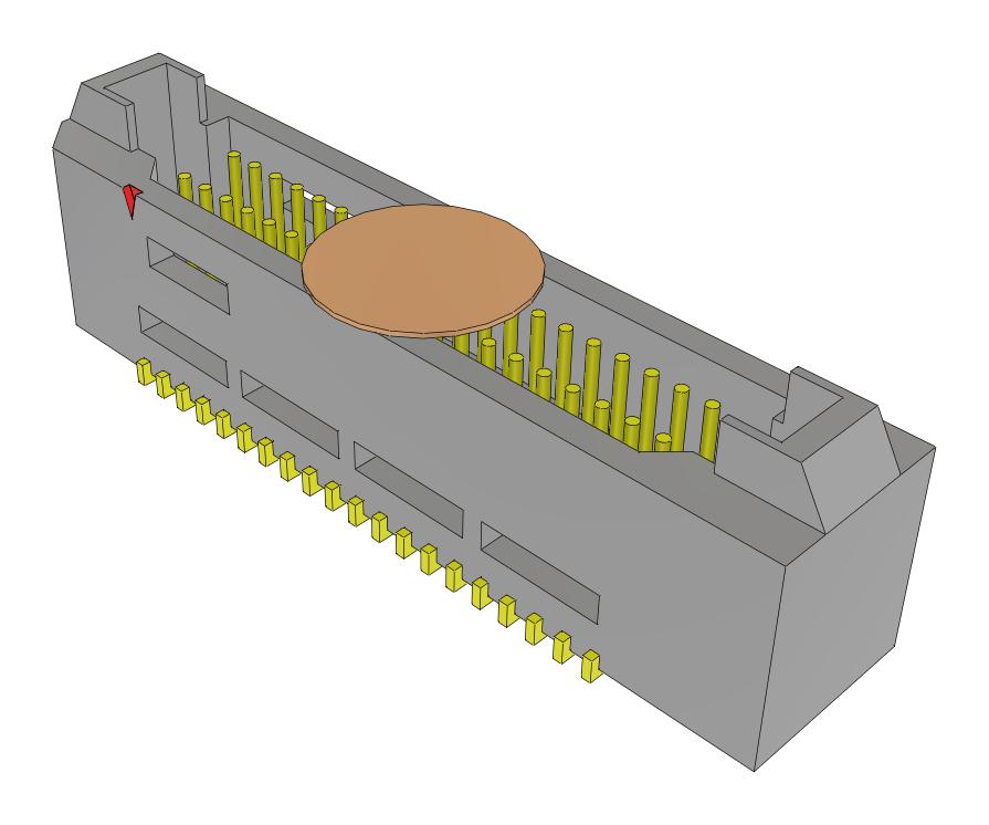 Samtec Tem-120-02-03.0-G-D-L1-K-Fr Connector, Header, 40Pos, 2Row, 0.8mm, Smt