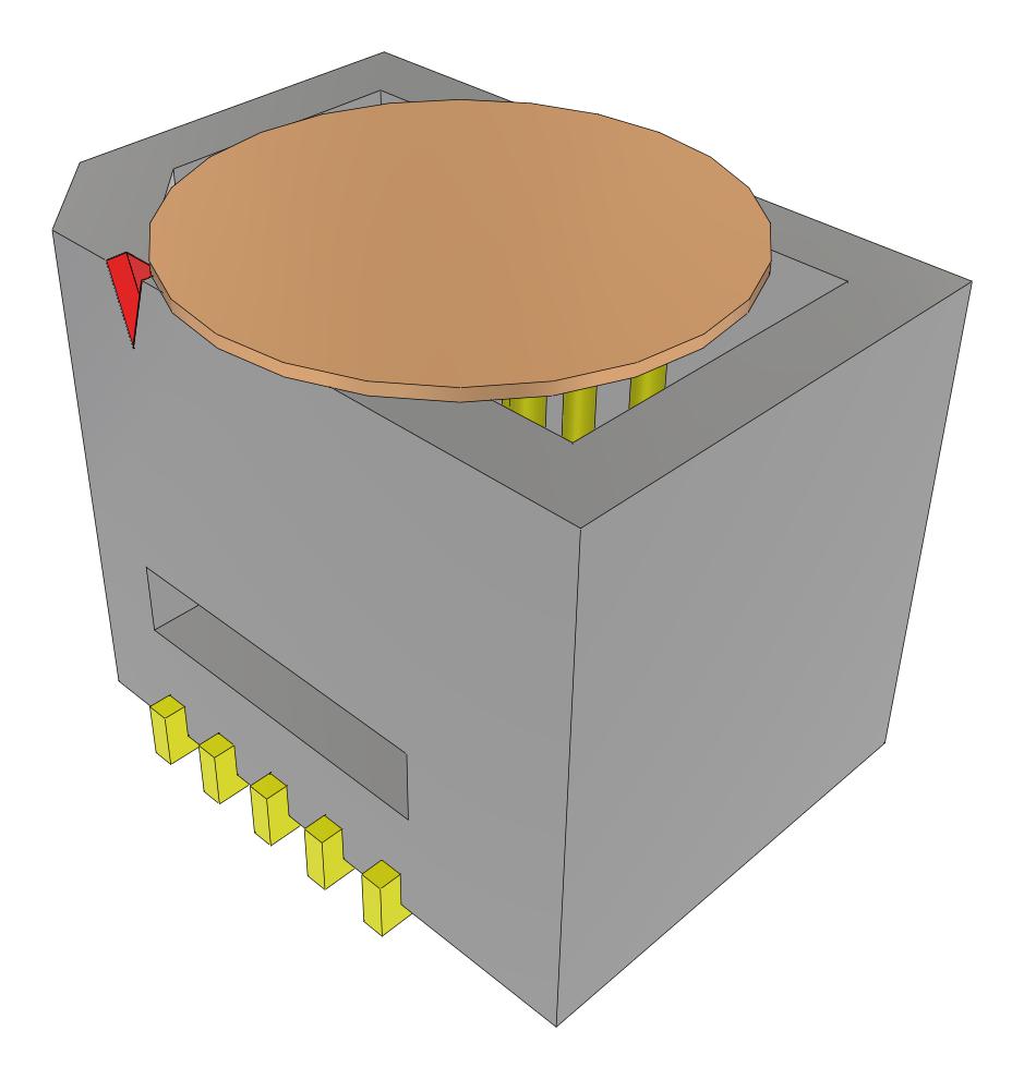 Samtec Tems-105-02-03.0-Fg-D-K-Fr Connector, Header, 10Pos, 2Row, 0.8mm, Smt