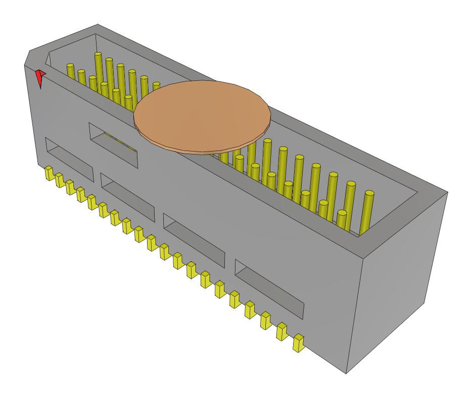 Samtec Tems-120-02-03.0-H-D-K-Fr Connector, Header, 40Pos, 2Row, 0.8mm, Smt