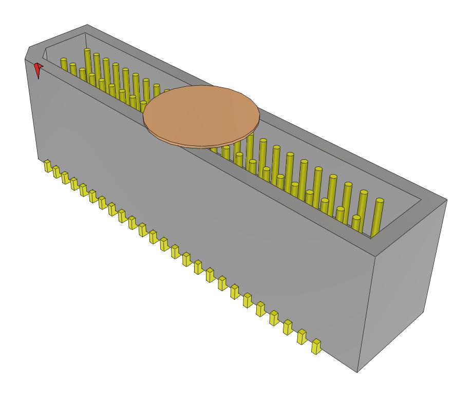 Samtec Tems-125-02-04.0-H-D-K-Fr Connector, Header, 50Pos, 2Row, 0.8mm, Smt