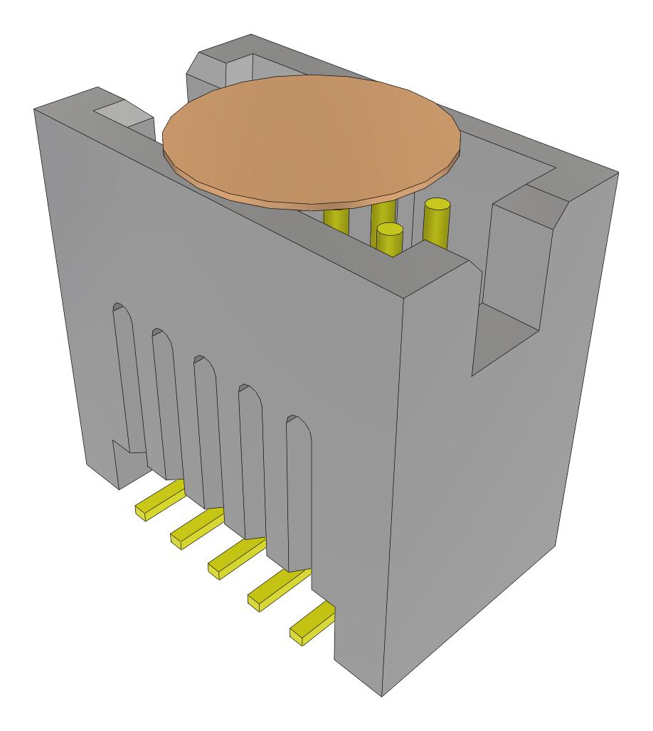 Samtec Tfc-105-22-F-D-K-Fr Connector, Header, 10Pos, 2Row, 1.27mm, Smt