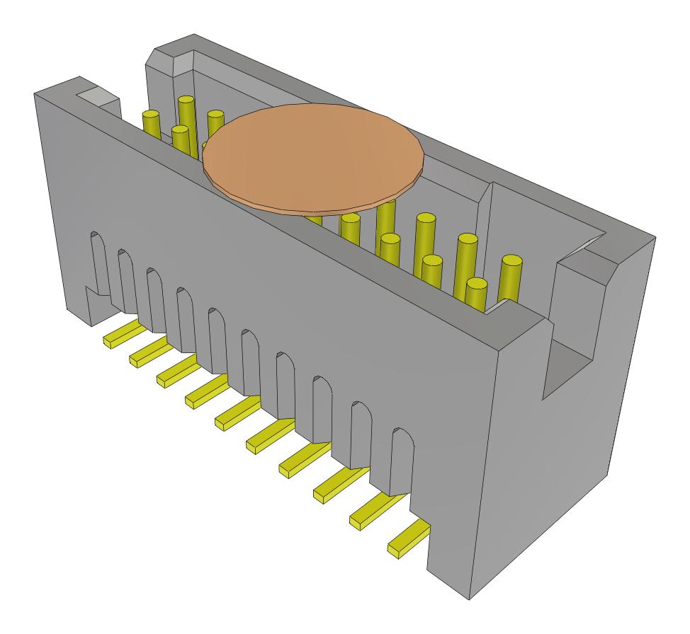 Samtec Tfc-110-12-F-D-K-Fr Connector, Header, 20Pos, 2Row, 1.27mm, Smt