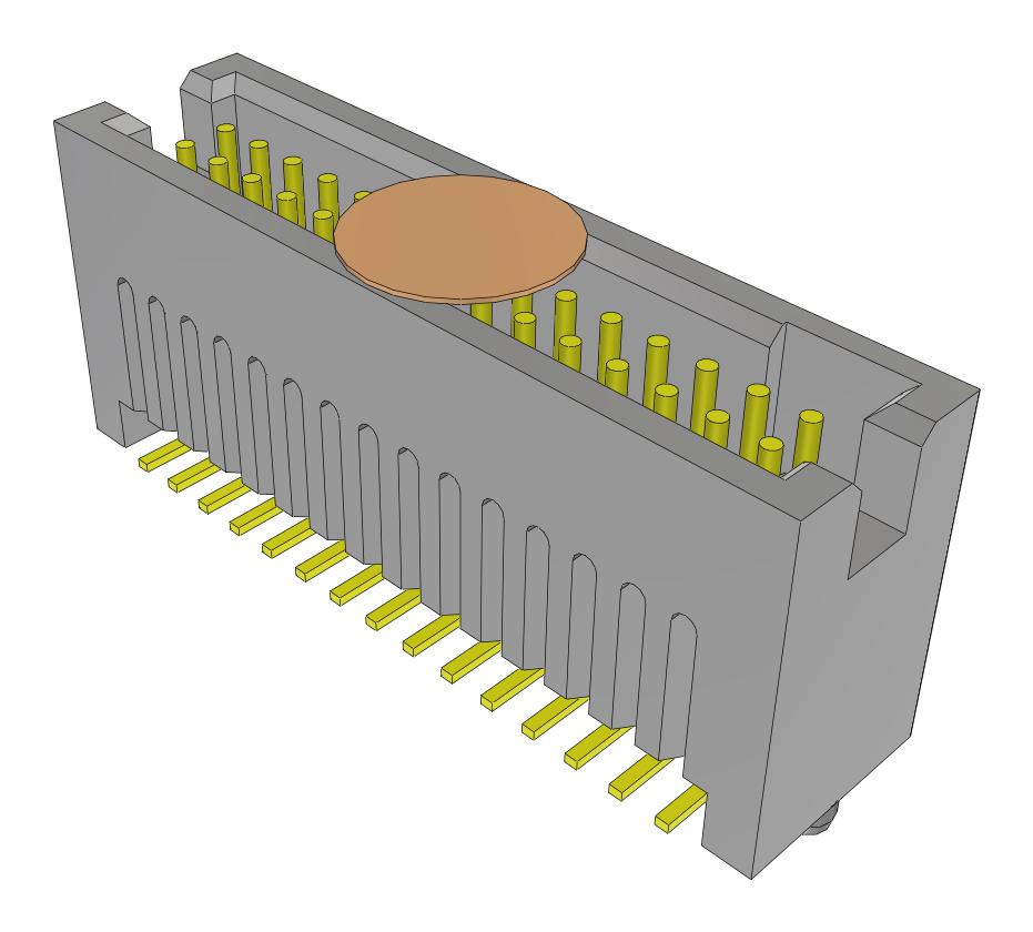 Samtec Tfc-115-22-L-D-A-K-Fr Connector, Header, 30Pos, 2Row, 1.27mm, Smt