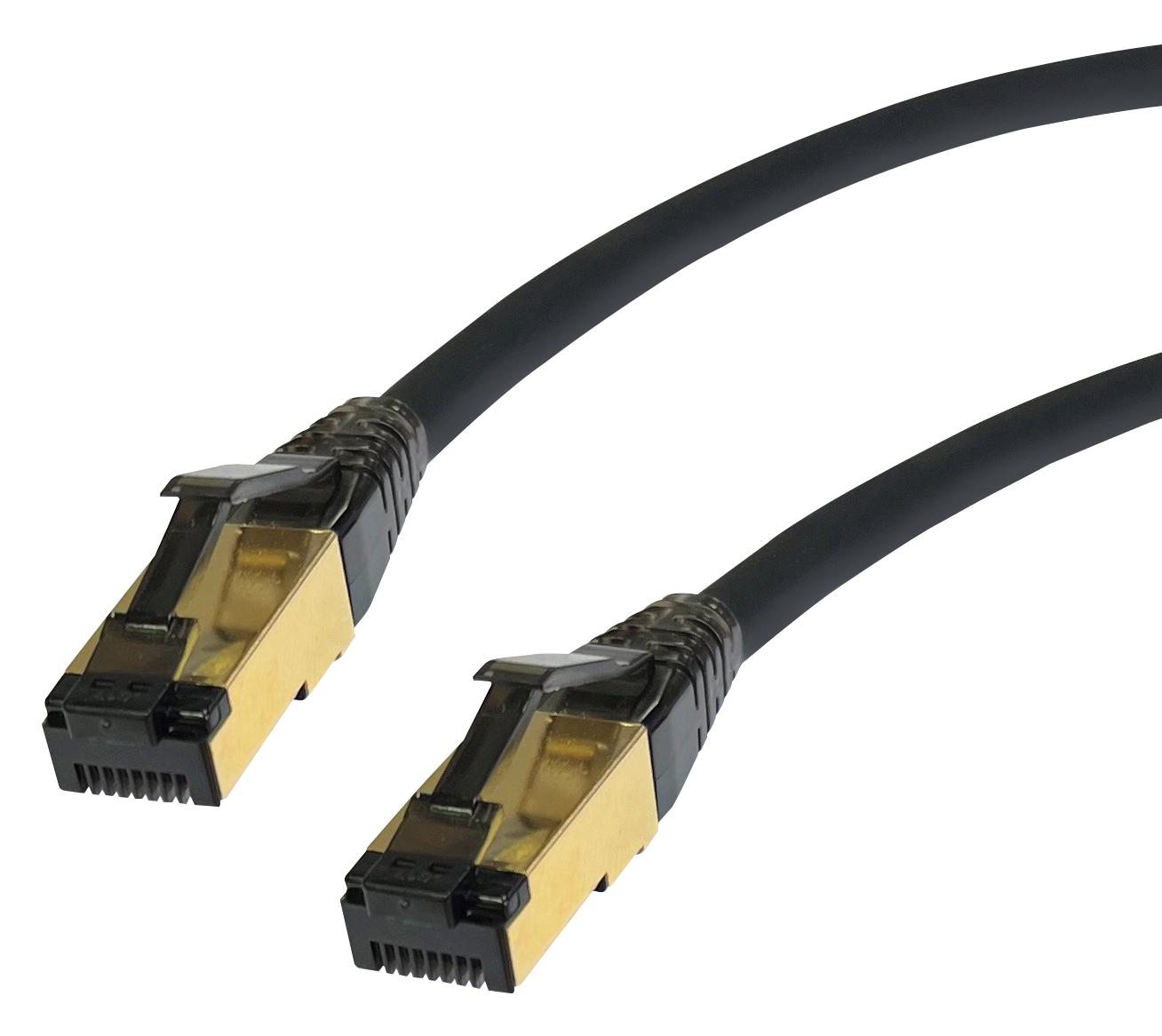 Videk 2998-2Bk Patch Cable, Cat8, Rj45 Plug-Plug/2M