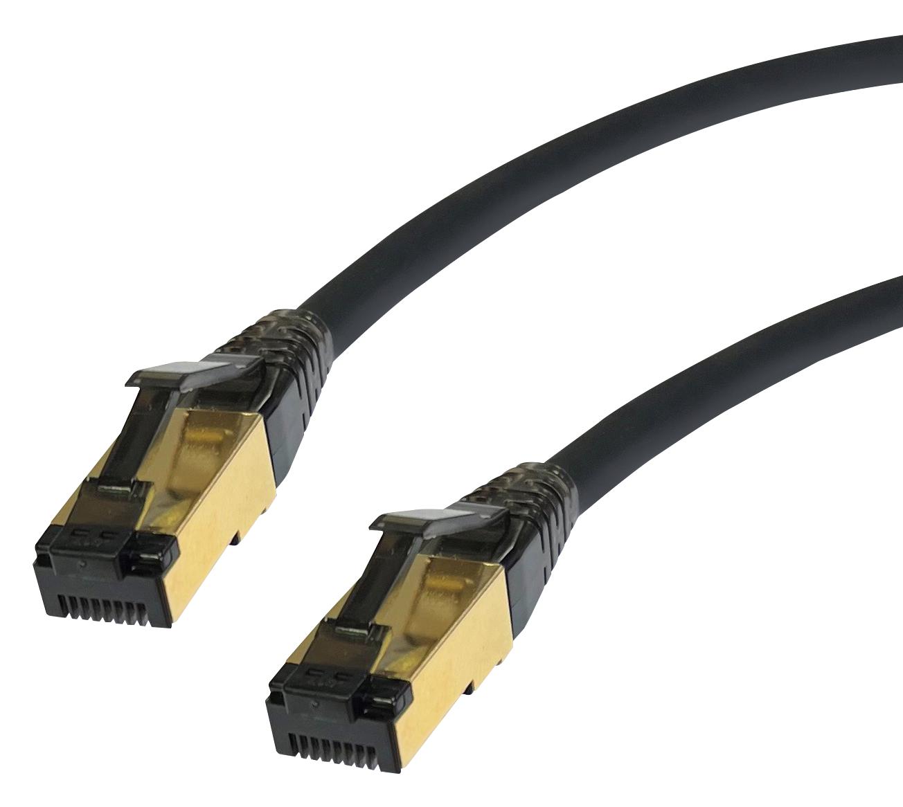 Videk 2998-3Bk Patch Cable, Cat8, Rj45 Plug-Plug/3M