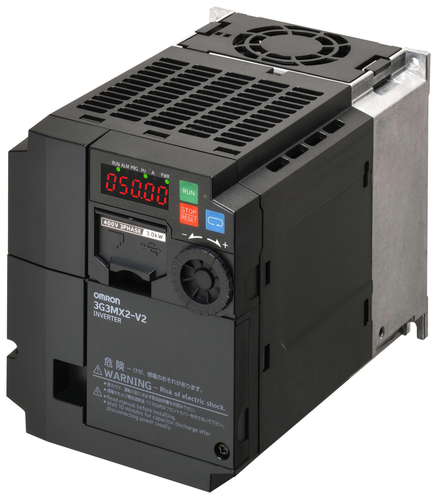 Omron Industrial Automation 3G3Mx2-A4030-Ev2 Variable Speed Drive, 3-Ph, 4Kw, 400Hz