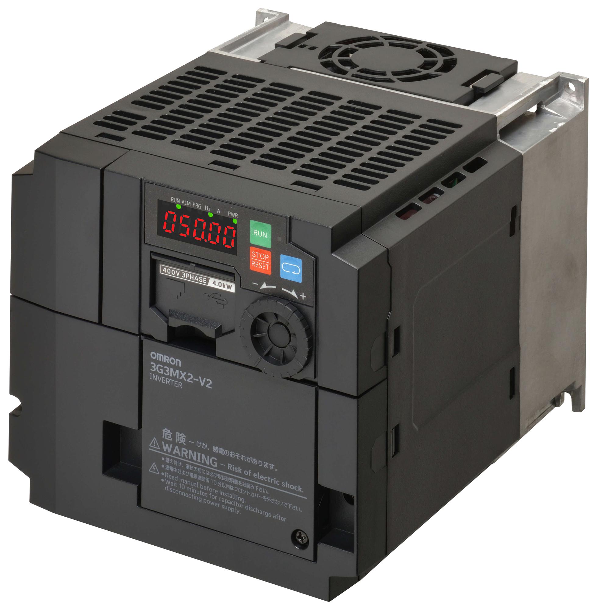 Omron Industrial Automation 3G3Mx2-A4040-Ev2 Variable Speed Drive, 3-Ph, 5.5Kw, 400Hz