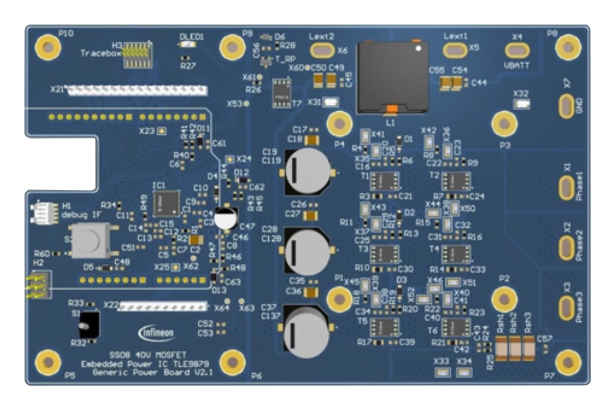 Infineon Mosgenericpowboardtobo1 Eval Board, Bldc Motor Control-Soc