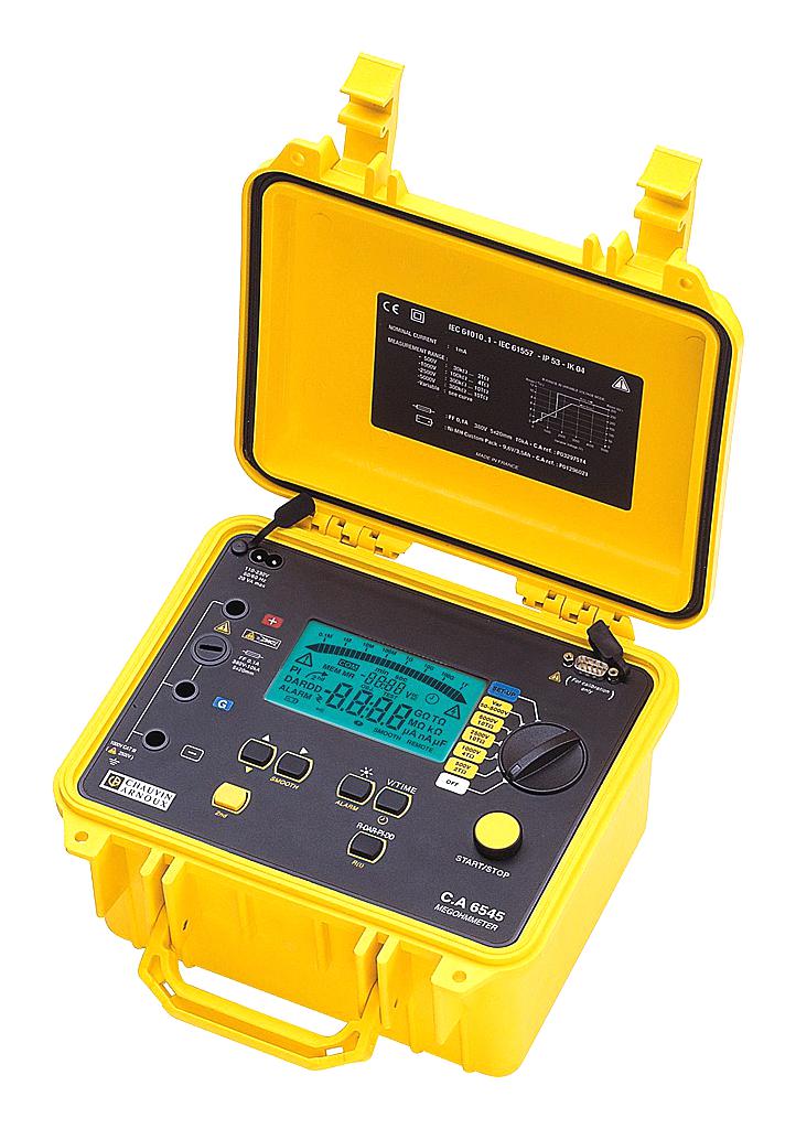 Chauvin Arnoux Ca6545 Insulation Tester, Digital, 500V-5Kv