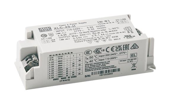 MEAN WELL Xlc-40-H-N Led Driver, Constant Power, 40W