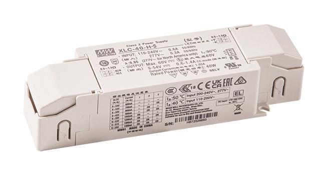 MEAN WELL Xlc-40-H-S Led Driver, Constant Power, 40W