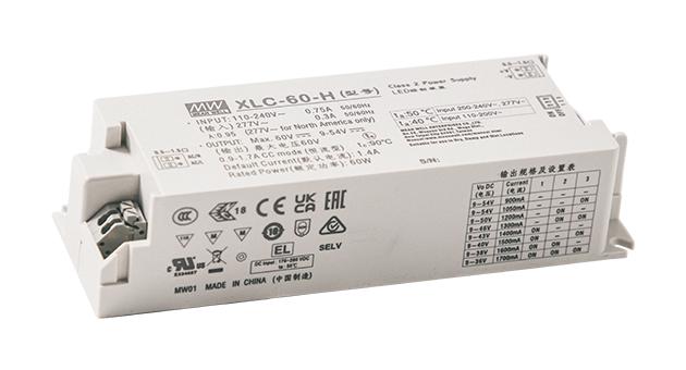 MEAN WELL Xlc-60-12 Led Driver, Constant Voltage, 60W