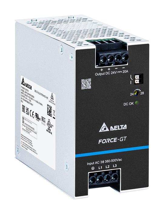 Delta Electronics/power Drf-24V480W3Gba Power Supply, Ac-Dc, 24V, 20A