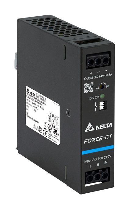 Delta Electronics/power Drf-24V120W1Gba Power Supply, Ac-Dc, 24V, 5A