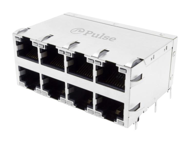 Pulse Electronics Jx0B-3051Nl Rj45 Connector, R/a Jack, 8P8C, 2X4 Port, Tht