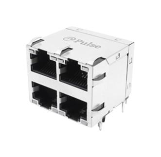 Pulse Electronics Jxc0-0351Nl Rj45 Connector, R/a Jack, 8P8C, 2X2 Port, Tht