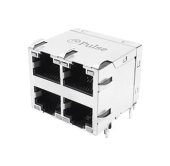 Pulse Electronics Jxc0-0376Nl Rj45 Connector, R/a Jack, 8P8C, 2X2 Port, Tht