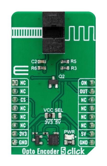 MikroElektronika Mikroe-6056 Opto Encoder 5 Click Add-On Board, Gpio