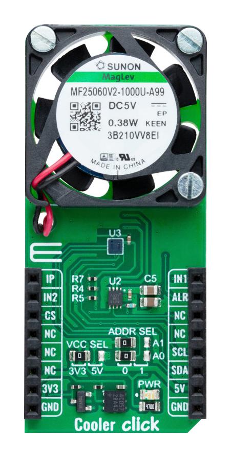 MikroElektronika Mikroe-6068 Cooler Click Add-On Board, I2C, Pwm