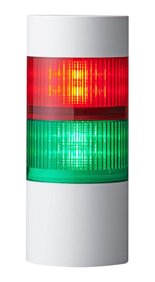 Patlite Lr10-202Wjbw-Rg Signal Tower, Green, Red, 92Db, 24Vdc