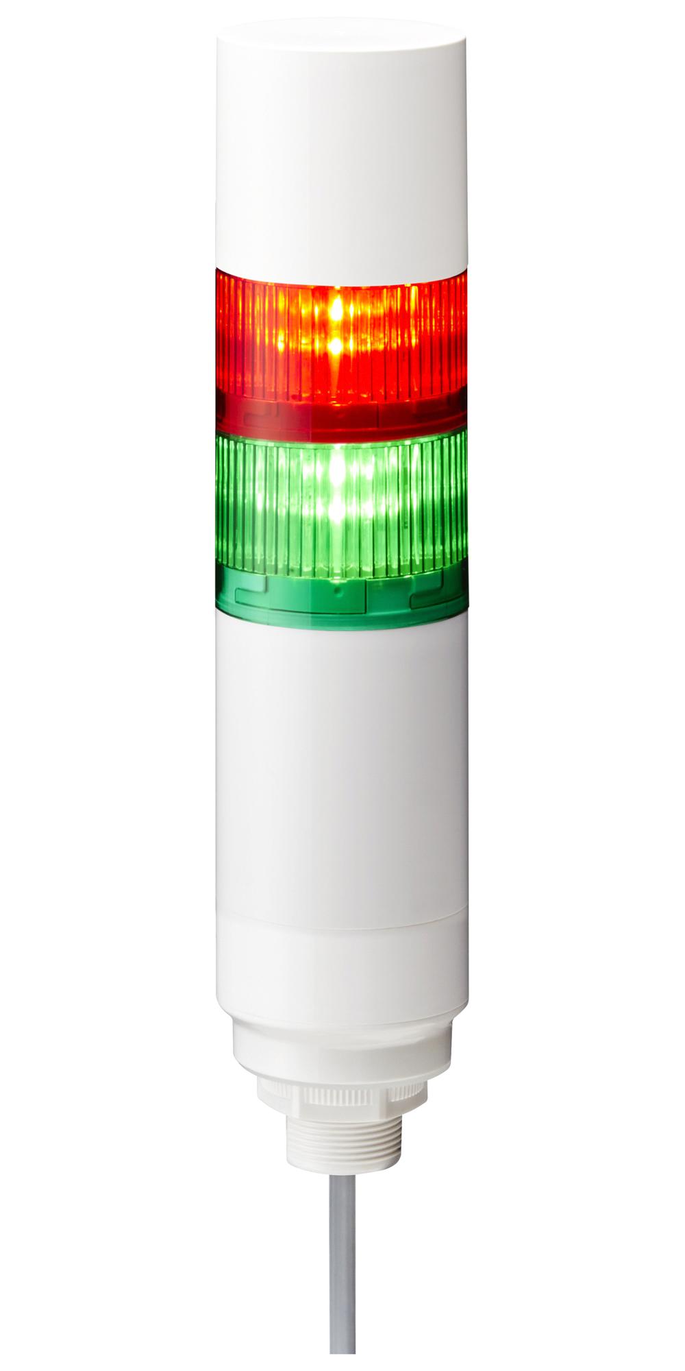 Patlite Lr6-202Wcbw-Rg+Fb295 Signal Tower, Green/red, 88Db, 24Vdc