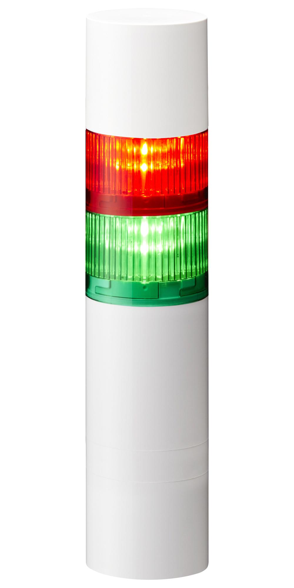 Patlite Lr6-202Wmbw-Rg+Fb295 Signal Tower, Green/red, 88Db, 24Vdc