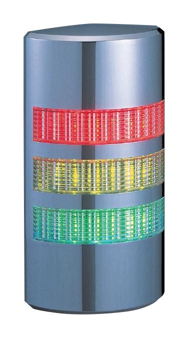 Patlite We-302Fb-Ryg Signal Tower, Amber/green/red, 90Db, 24V