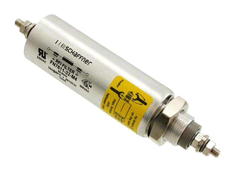 Schaffner Te Connectivity Fn7611-32-M4 Capacitor, Feedthrough, 0.022Uf, 1Kvdc, 32A