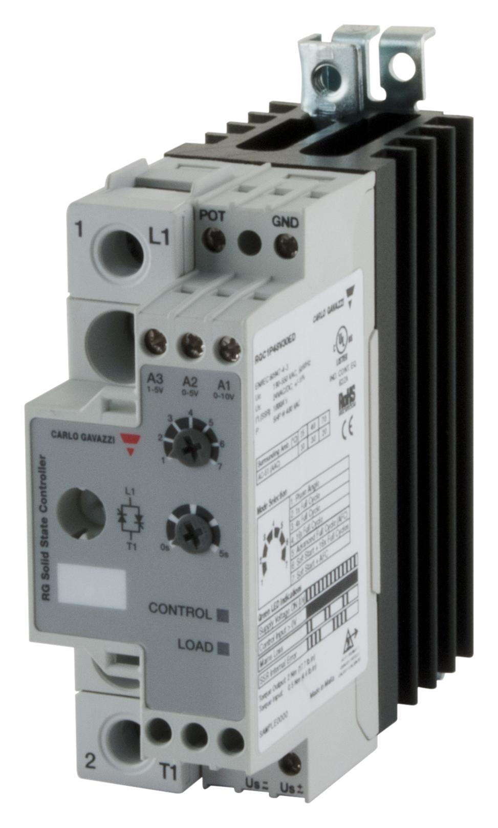 Carlo Gavazzi Rgc1P48V30Ed Solid State Contactor, 30A, 0 To 10Vdc