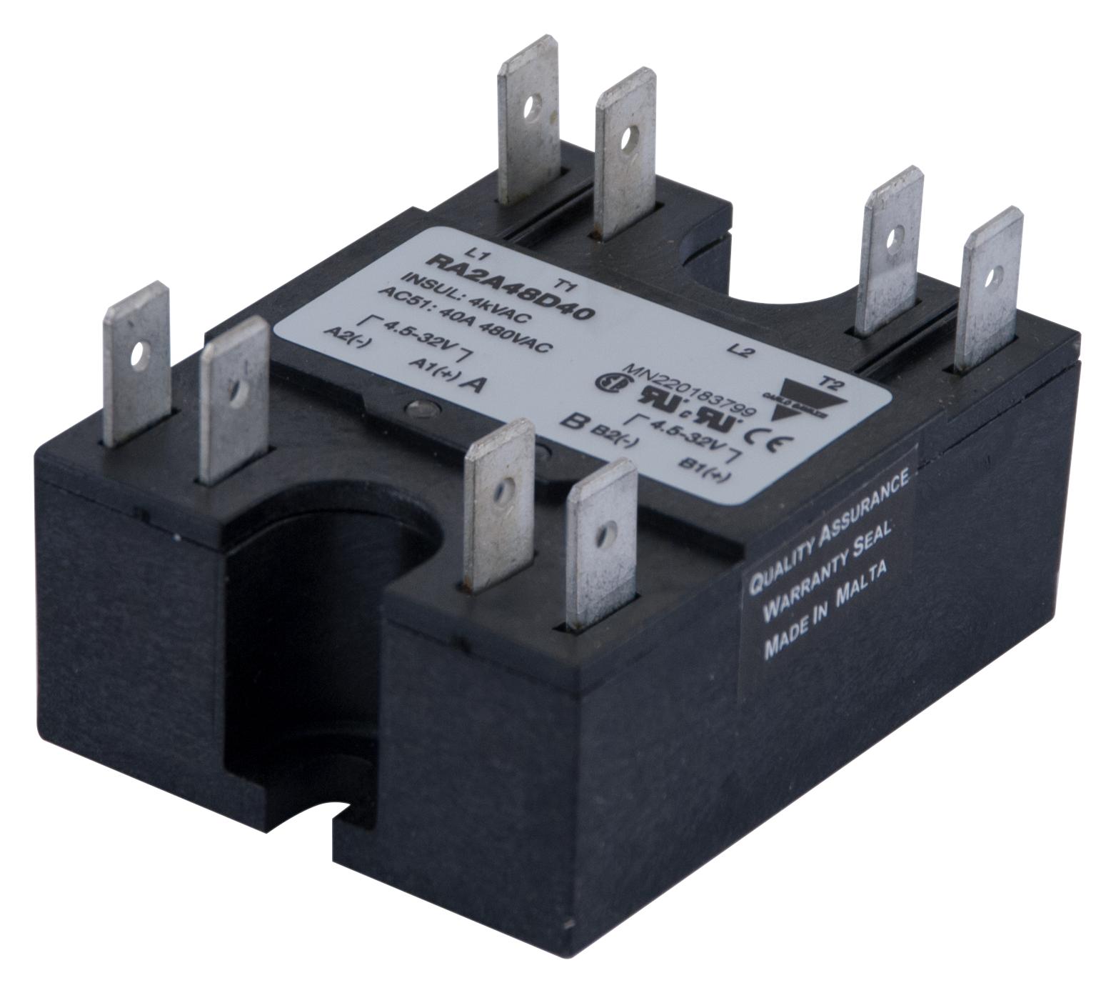 Carlo Gavazzi Ra2A23D40 Solid State Relay, Dpst, 40A, 32Vdc