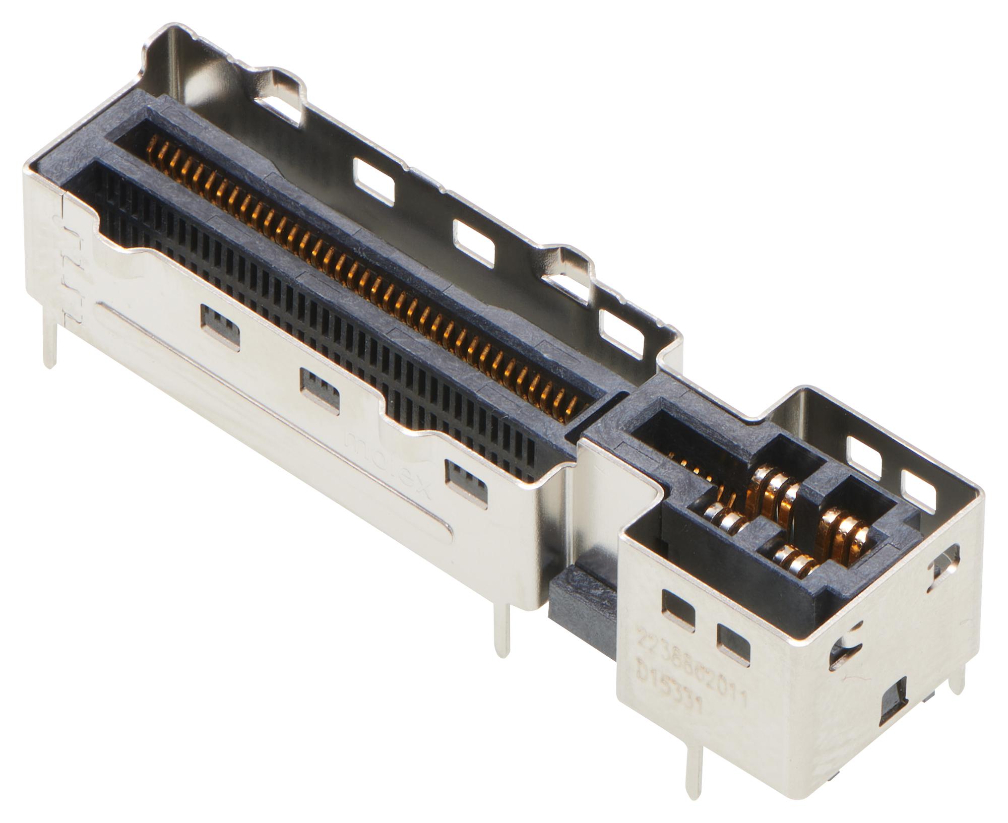 Molex 223886-2011 Card Edge Connector, Dual Side, 74Pos, Smt