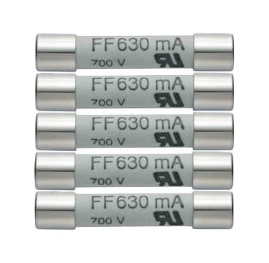 Testo 0590 0007 Spare Fuse Set, 600V, 0.63A, 5Pc