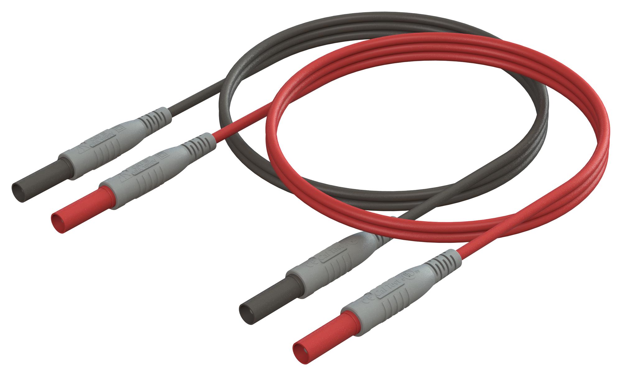 Cal Test Electronics Ct3752-100 Test Lead Set, Black/red, 10A, 1Kv, 1M