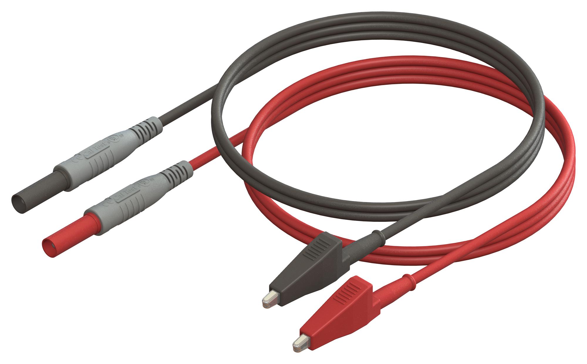 Cal Test Electronics Ct3803-30 Test Lead Set, Blk/red, 10A, 300V, 300mm